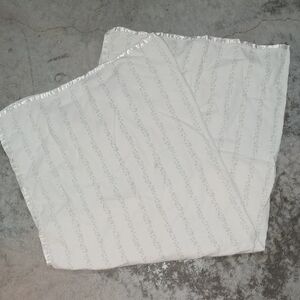 Vintage White Print Baby Blanket
